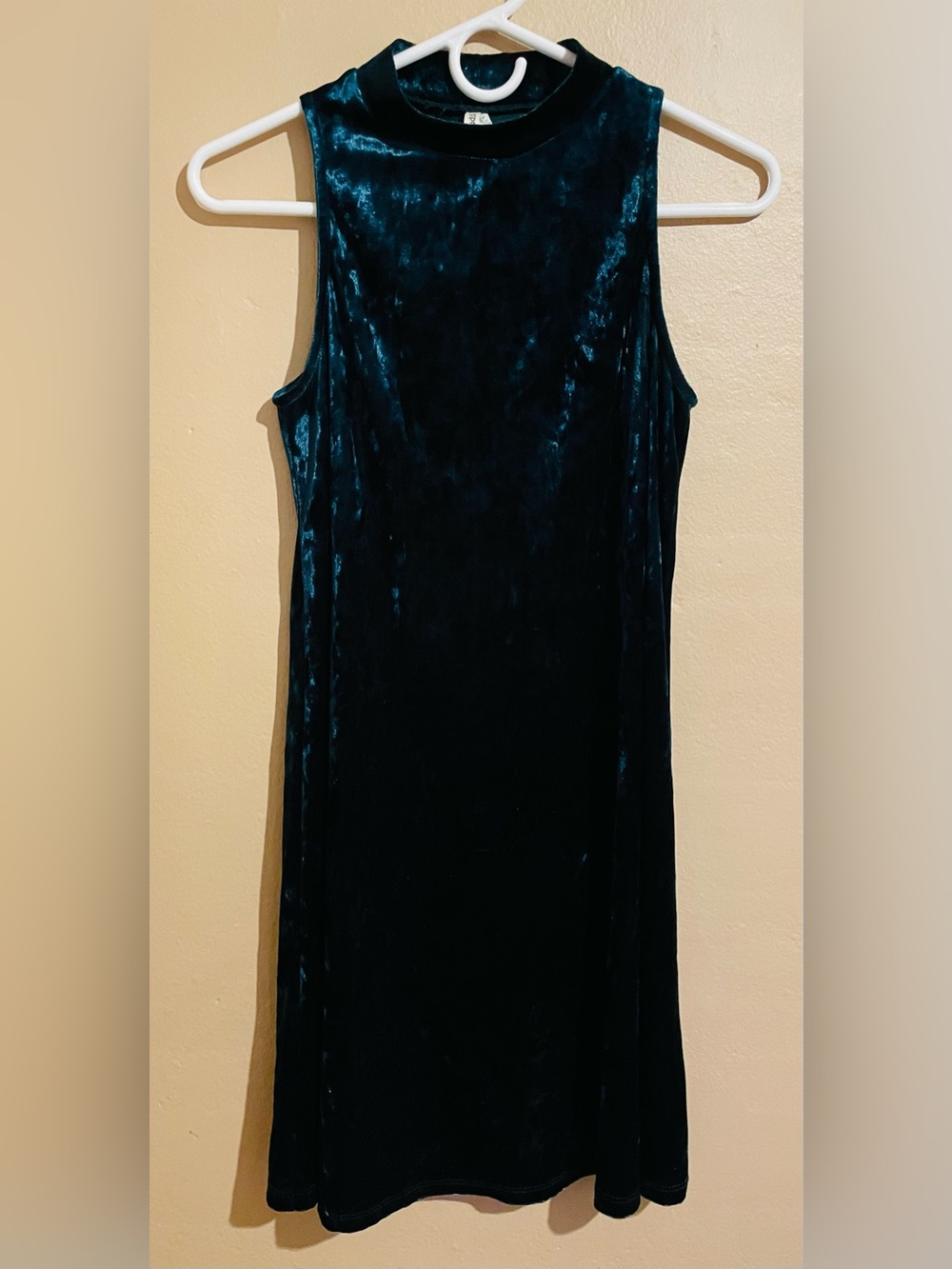 Vintage Y2K Mudd Sleeveless Velvet Midi Dress in Teal